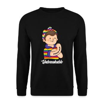 LGBT Pride LGBTQ Pride - Unisex Pullover - Schwarz - Vorne - Alina (178cm) & Michal (187cm)