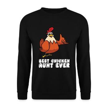 Best Chicken Aunt Ever - Unisex Sweatshirt - black - Front - Alina (178cm) & Michal (187cm)