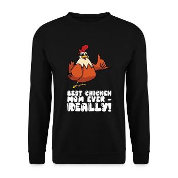 La meilleure mère de poulet de tous les temps - Sweat-shirt Unisexe - noir - Devant - Alina (178cm) & Michal (187cm)