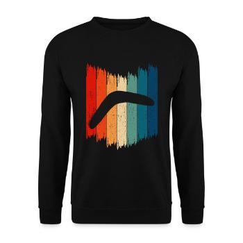 Vintage Boomerang Rétro Boomerang - Sweat-shirt Unisexe - noir - Devant - Alina (178cm) & Michal (187cm)