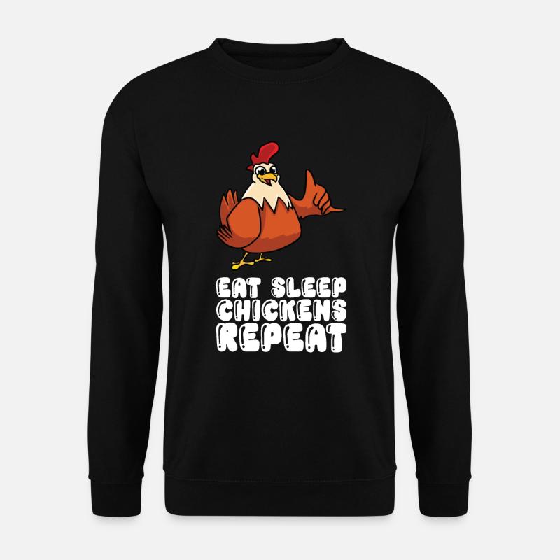 Eat Sleep Chickens Repeat - Unisex Sweatshirt - black