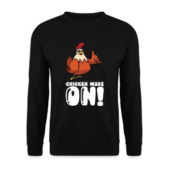 Mode Poulet activé - Sweat-shirt Unisexe - noir - Devant - Alina (178cm) & Michal (187cm)