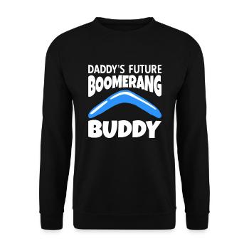 Daddy's Future Boomerang Buddy - Unisex Sweatshirt - black - Front - Alina (178cm) & Michal (187cm)