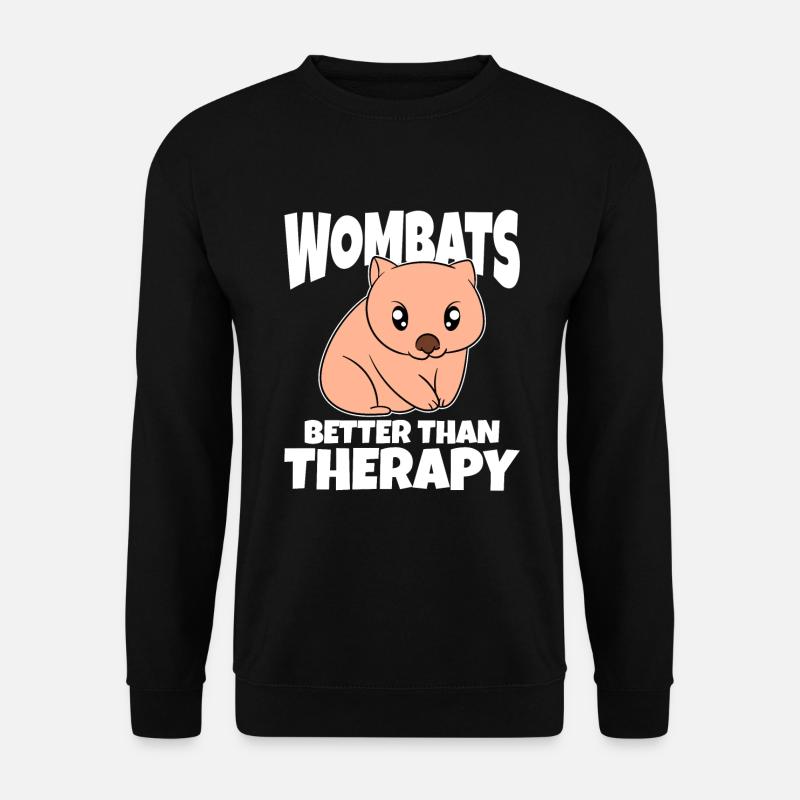Wombats Better Than Therapy - Unisex Sweatshirt - black