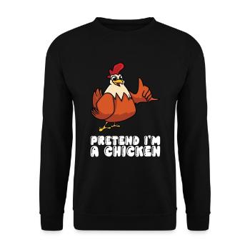 Faire semblant à un poulet - Sweat-shirt Unisexe - noir - Devant - Alina (178cm) & Michal (187cm)