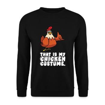 C’est mon costume de poulet - Sweat-shirt Unisexe - noir - Devant - Alina (178cm) & Michal (187cm)