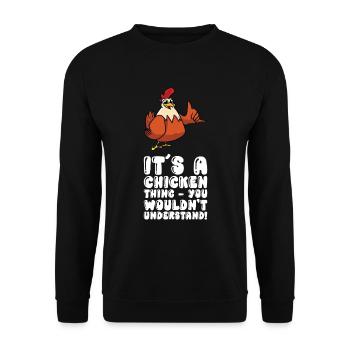 C’est une chose de poulet que vous ne comprenez pas - Sweat-shirt Unisexe - noir - Devant - Alina (178cm) & Michal (187cm)