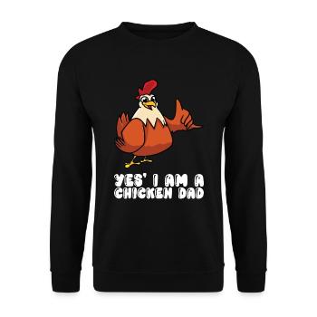 Oui, je suis un père de poulet - Sweat-shirt Unisexe - noir - Devant - Alina (178cm) & Michal (187cm)