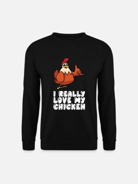 I really love my chicken - Unisex Sweatshirt - black