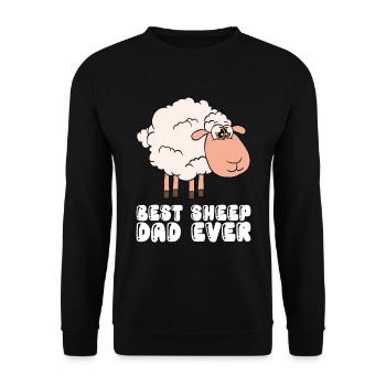 Best Sheep Father Of All Time - Unisex Sweatshirt - black - Front - Alina (178cm) & Michal (187cm)