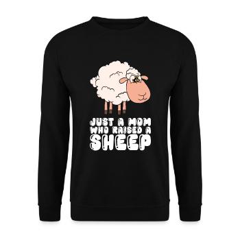 Nur Eine Mutter, Die Ein Schaf Aufgezogen Hat - Unisex Pullover - Schwarz - Vorne - Alina (178cm) & Michal (187cm)