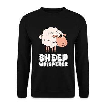 Chuchoteur de mouton - Sweat-shirt Unisexe - noir - Devant - Alina (178cm) & Michal (187cm)
