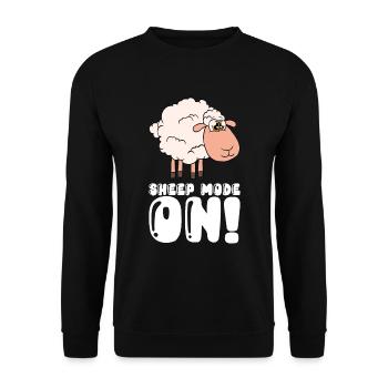 Schaf-modus Ein - Unisex Pullover - Schwarz - Vorne - Alina (178cm) & Michal (187cm)