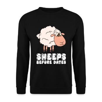 Schafe Vor Datteln - Unisex Pullover - Schwarz - Vorne - Alina (178cm) & Michal (187cm)