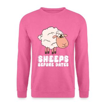 Moutons avant les dates - Sweat-shirt Unisexe - rose - Devant