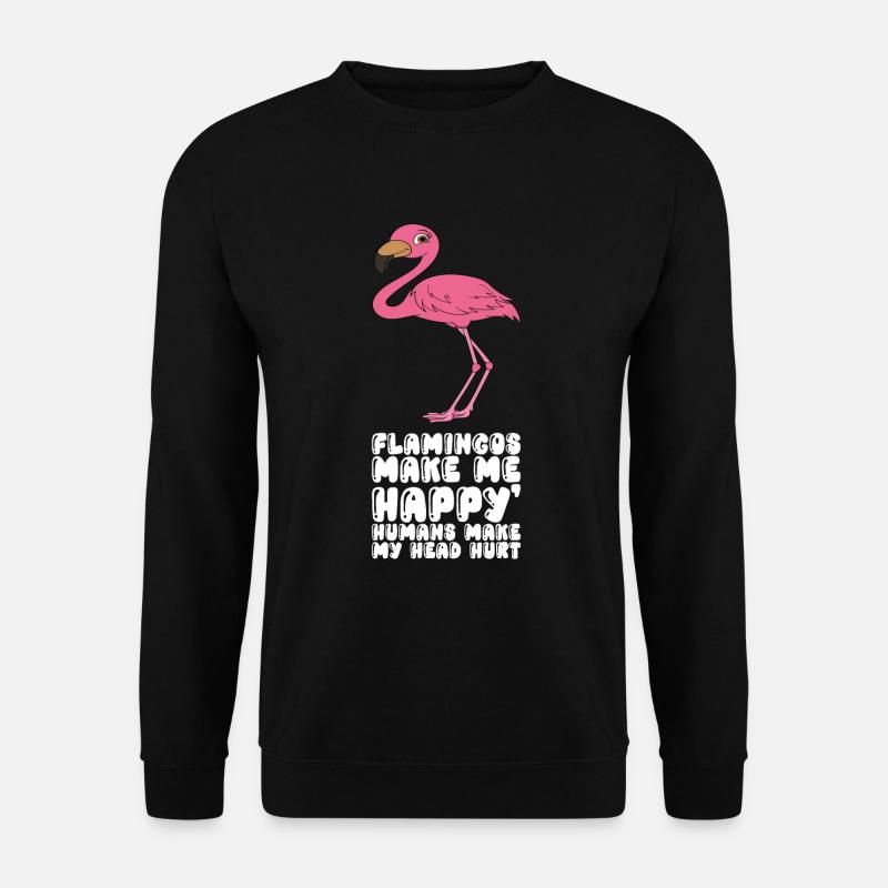 Funny flamingo graphics - Unisex Sweatshirt - black