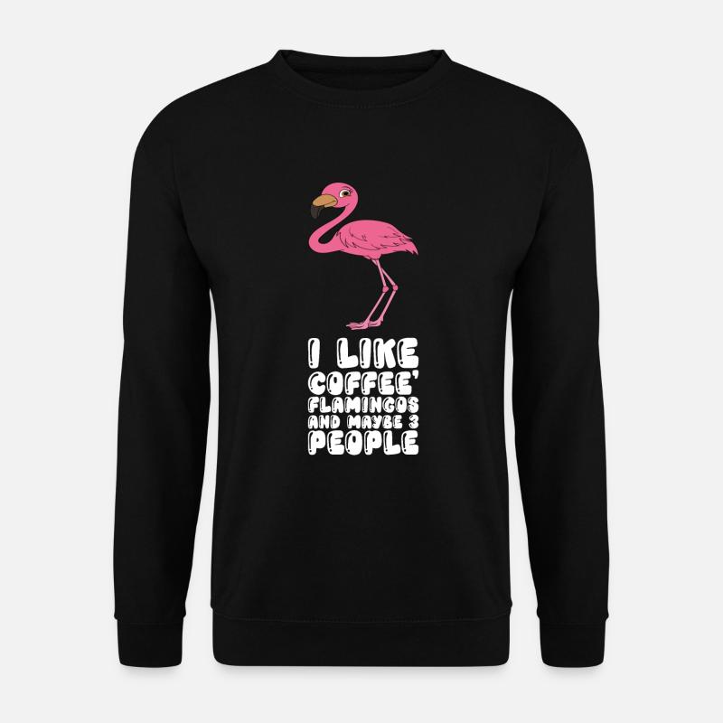 Lustige Flamingo-Grafik - Unisex Pullover - Schwarz