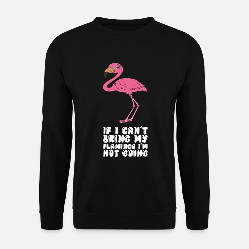 Lustige Flamingo-Grafik - Unisex Pullover - Schwarz