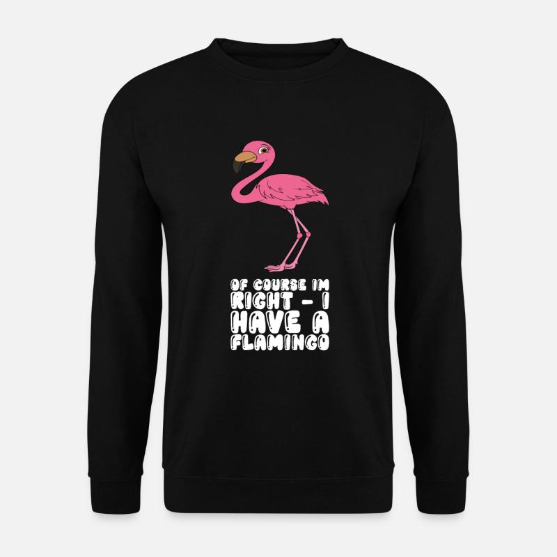 Lustige Flamingo-Grafik - Unisex Pullover - Schwarz