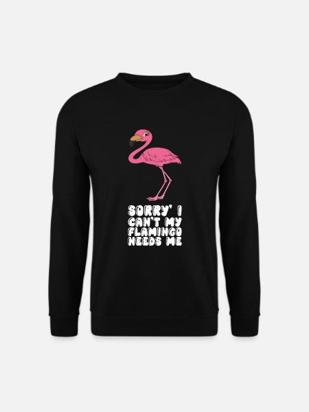 Funny flamingo graphics - Unisex Sweatshirt - black