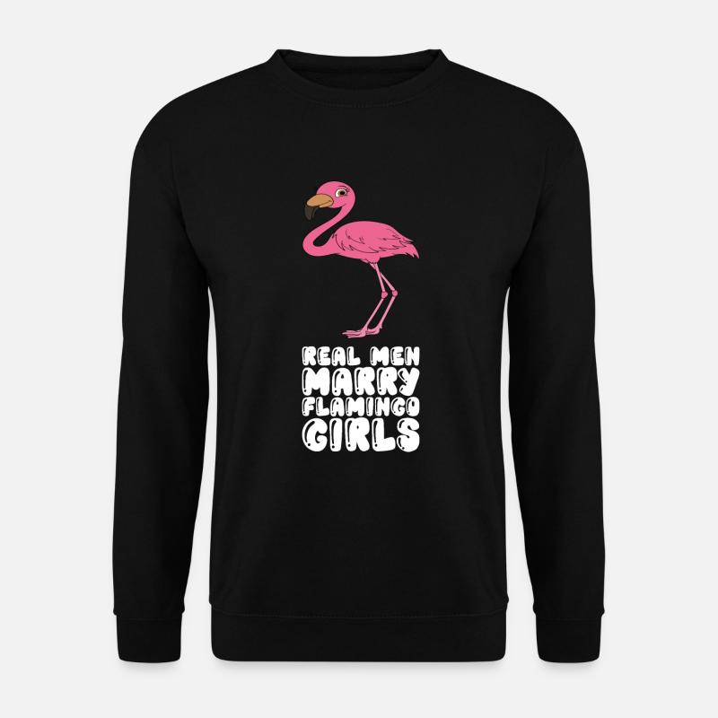 Funny flamingo graphics - Unisex Sweatshirt - black