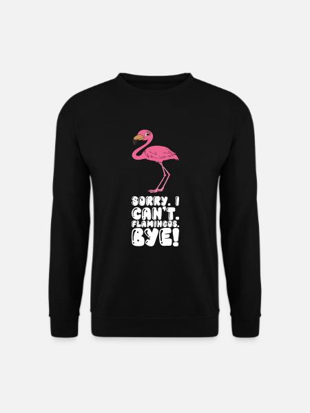 Funny flamingo graphics - Unisex Sweatshirt - black
