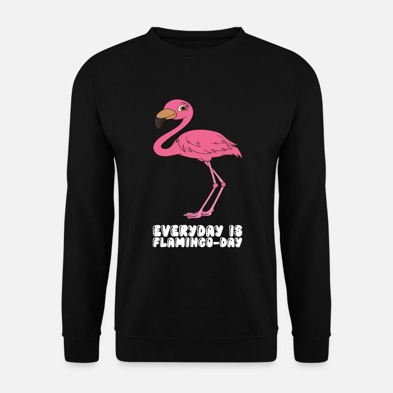 Funny flamingo graphics - Unisex Sweatshirt - black