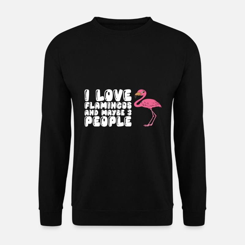 Funny flamingo graphics - Unisex Sweatshirt - black