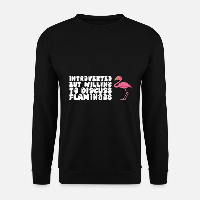 Funny flamingo graphics - Unisex Sweatshirt - black