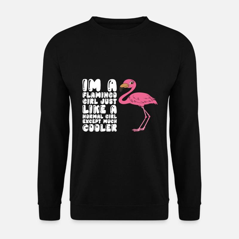 Funny flamingo graphics - Unisex Sweatshirt - black