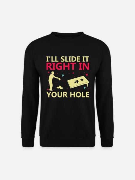 Cornhole Bean Bag Sackloch - Unisex Pullover - Schwarz