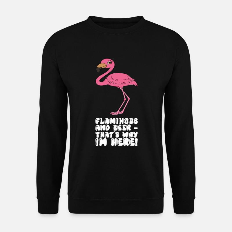 Funny flamingo graphics - Unisex Sweatshirt - black