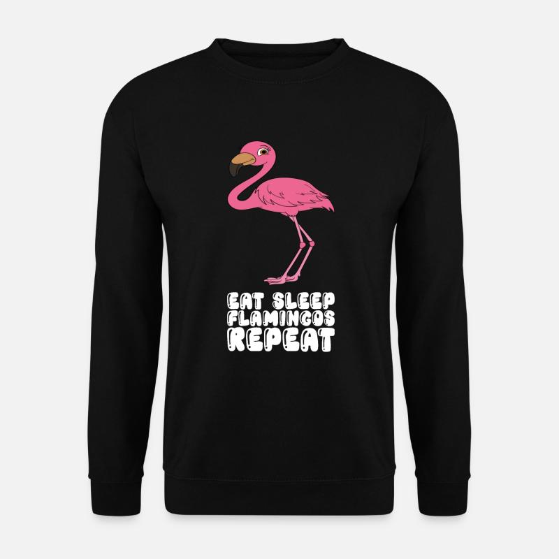 Funny flamingo graphics - Unisex Sweatshirt - black