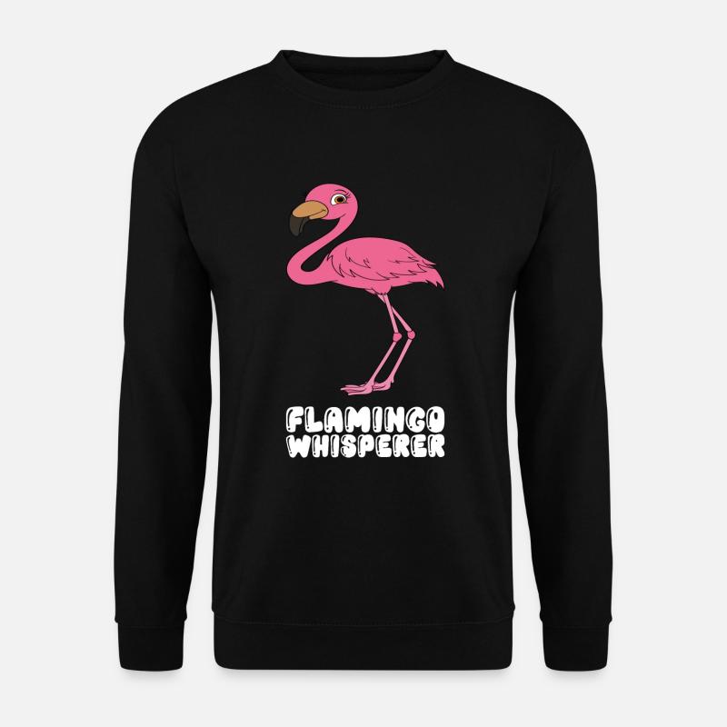 Funny flamingo graphics - Unisex Sweatshirt - black