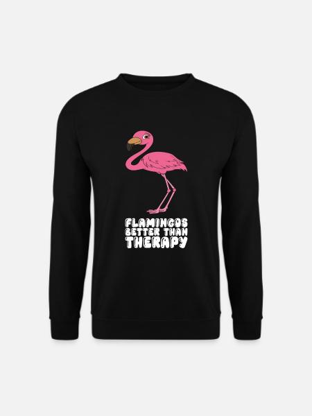 Funny flamingo graphics - Unisex Sweatshirt - black