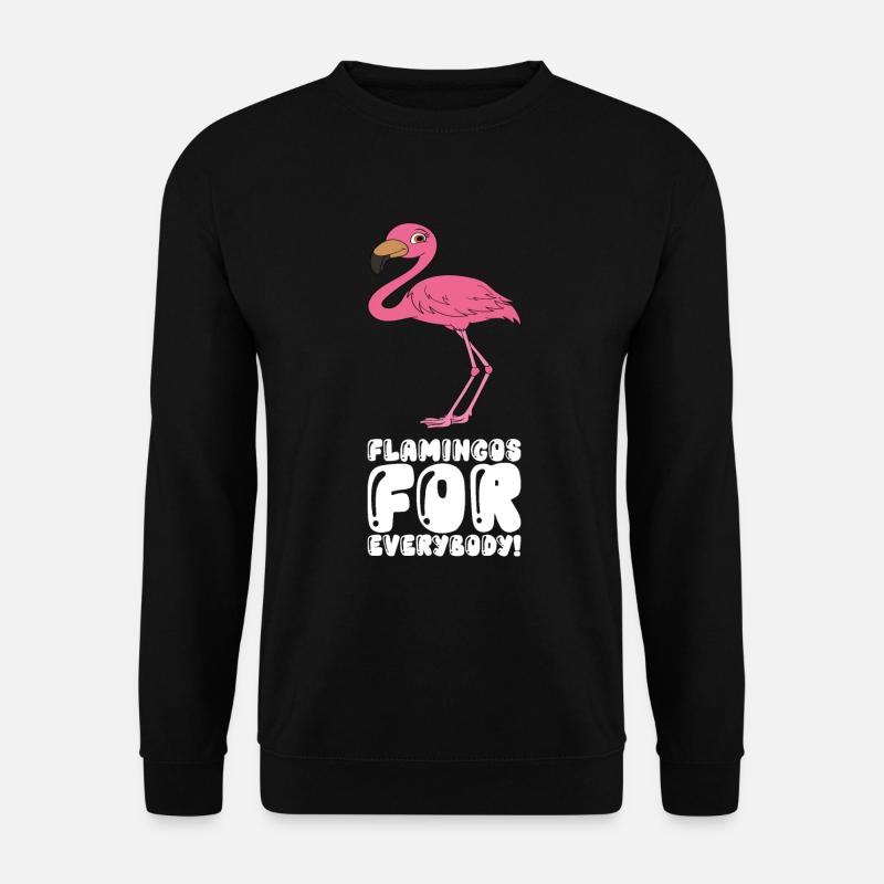 Lustige Flamingo-Grafik - Unisex Pullover - Schwarz