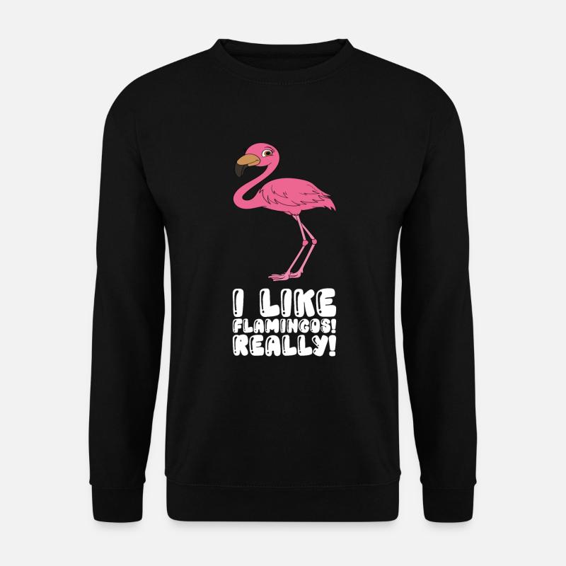 Funny flamingo graphics - Unisex Sweatshirt - black