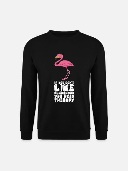Funny flamingo graphics - Unisex Sweatshirt - black