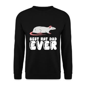 Bester Rattenvater Aller Zeiten - Unisex Pullover - Schwarz - Vorne - Alina (178cm) & Michal (187cm)