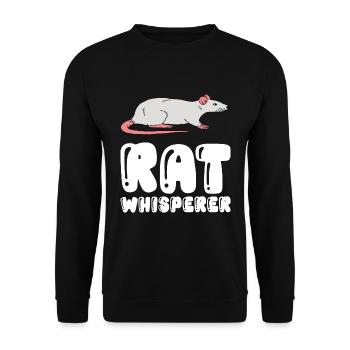 Rat Whisperer - Unisex Sweatshirt - black - Front - Alina (178cm) & Michal (187cm)