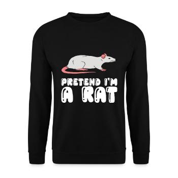 Pretend Im A Rat - Unisex Sweatshirt - black - Front - Alina (178cm) & Michal (187cm)