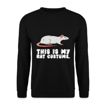 This Is My Rat Costume - Unisex Sweatshirt - black - Front - Alina (178cm) & Michal (187cm)