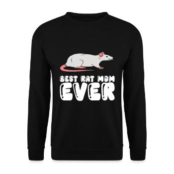 Best Rat Mother Ever - Unisex Sweatshirt - black - Front - Alina (178cm) & Michal (187cm)