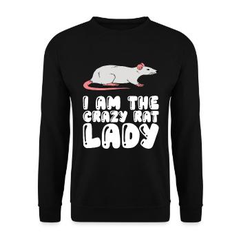 Je suis la femme rat folle - Sweat-shirt Unisexe - noir - Devant - Alina (178cm) & Michal (187cm)