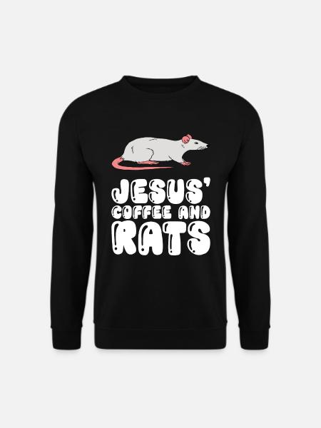 Jesus, Coffee and Rats - Unisex Sweatshirt - black