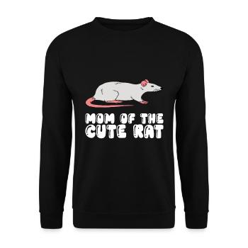 The Mother of the Cute Rat - Unisex Sweatshirt - black - Front - Alina (178cm) & Michal (187cm)