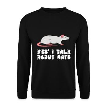 Oui, je parle de rats - Sweat-shirt Unisexe - noir - Devant - Alina (178cm) & Michal (187cm)