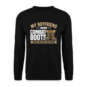 Soldat Bundeswehr Armee Freundin Berufssoldat - Unisex Pullover - Schwarz - Vorne - Alina (178cm) & Michal (187cm)