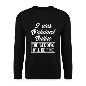 Registrar Registrar Registrar Wedding - Unisex Sweatshirt - black - Front - Alina (178cm) & Michal (187cm)