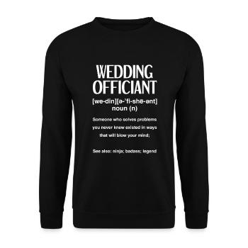 Registrar Registrar Registrar Wedding - Unisex Sweatshirt - black - Front - Alina (178cm) & Michal (187cm)